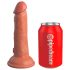 King Cock Elite 6 - realistični dildo sa vakuumskom bazom (15cm) - tamni