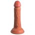 King Cock Elite 6 - realistični dildo sa vakuumskom bazom (15cm) - tamni