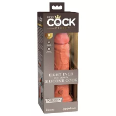   Kralj Kok Elite 8 - dildo sa vakum-cupom (20cm) - tamnija prirodna nijansa