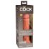 Kralj Kok Elite 8 - dildo sa vakum-cupom (20cm) - tamnija prirodna nijansa
