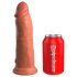 Kralj Kok Elite 8 - dildo sa vakum-cupom (20cm) - tamnija prirodna nijansa