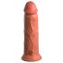 Kralj Kok Elite 8 - dildo sa vakum-cupom (20cm) - tamnija prirodna nijansa