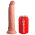 King Cock Elite 9 - sa vakumom, realistični dildo (23cm) - prirodna boja