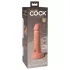 King Cock Elite 6 - vibrator sa vakuumskom čašom (15 cm) - prirodne boje