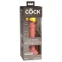 King Cock Elite 6 - vibrator sa vakuumskom čašom (15 cm) - prirodne boje