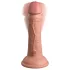 King Cock Elite 6 - vibrator sa vakuumskom čašom (15 cm) - prirodne boje