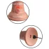 King Cock Elite 6 - vibrator sa vakuumskom čašom (15 cm) - prirodne boje