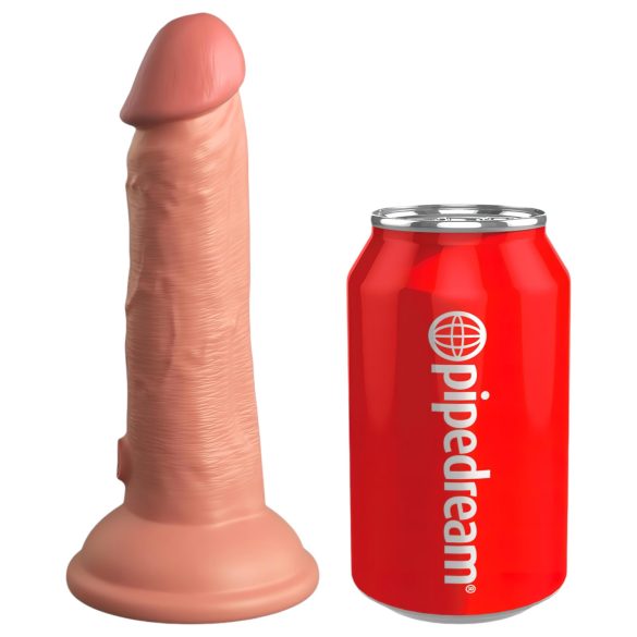 King Cock Elite 6 - Realistični vibrator 15cm (tamno prirodne boje)