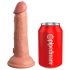 King Cock Elite 6 - Realistični vibrator 15cm (tamno prirodne boje)