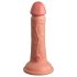 King Cock Elite 6 - Realistični vibrator 15cm (tamno prirodne boje)