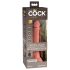 King Cock Elite 7 - радио вибратор са присаљком 18cm - природна боја
