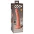 King Cock Elite 7 - vakuum cupler, bežični vibrator 18cm - prirodna boja