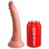 King Cock Elite 7 - vakuum cupler, bežični vibrator 18cm - prirodna boja