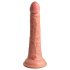 King Cock Elite 7 - радио вибратор са присаљком 18cm - природна боја