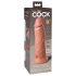 King Cock Elite 8 - vibrator sa vakuumskom bazom (20cm) - prirodna boja