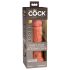 King Cock Elite 8 - realistični vibrator 20cm (tamna boja kože)