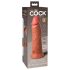 King Cock Elite 8 - realistični vibrator 20cm (tamna boja kože)