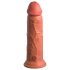 King Cock Elite 8 - realistični vibrator 20cm (tamna boja kože)