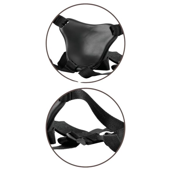 King Cock Elite Comfy - Podesivi Dildo sa Kaišem (tamno prirodna boja)