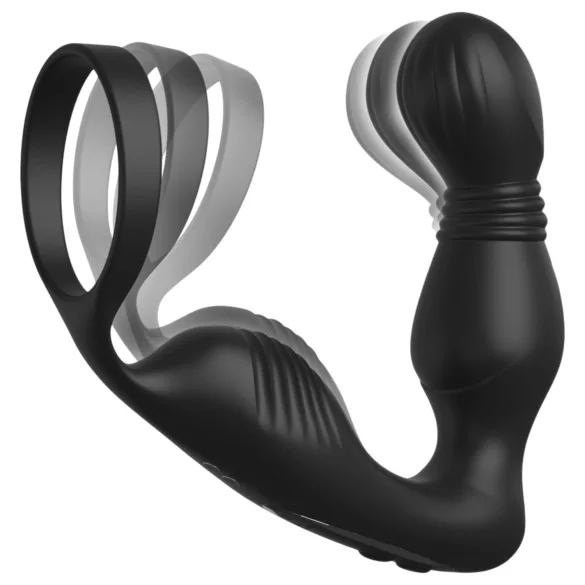 Anal Fantasy Elite - vibrirajući masažer prostate sa prstenom za penis (crni)