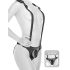 Body Dock - crni strap-on sa naramenicama