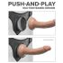 Body Dock - crni strap-on sa naramenicama