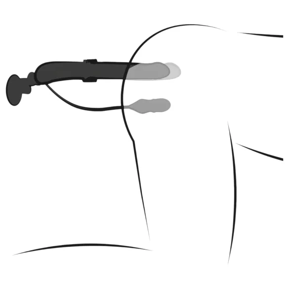 Fetiš - potisni vibrator (crni)