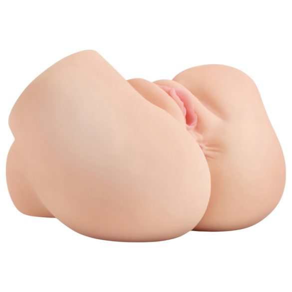 PDX Elite - vakuumski i vibrirajući 2u1 masturbator (prirodne boje)