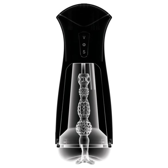 PDX Elite - usisni, vibracioni masturbator (crni)