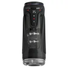   PDX Elite Moto-Bator Pro - перласт, грејни пумпајући мастурбатор (црни)