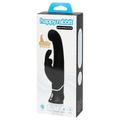   Happyrabbit G-tačka - punjivi vibrator sa klitoralnim nastavkom (crni)