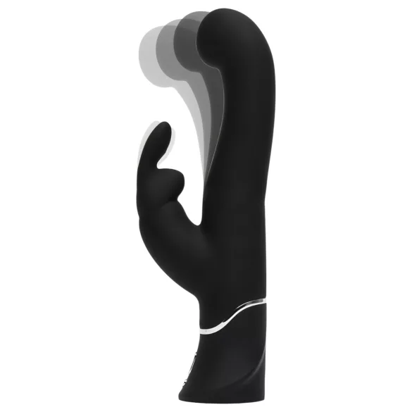 Happyrabbit G-tačka - punjivi vibrator sa klitoralnim nastavkom (crni)
