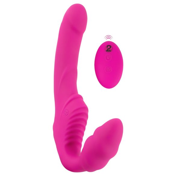 Strepless Strap-On - Vibrator za pričvršćivanje (pink)