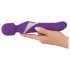 Javida Wand & Pearl - 2u1 masažer i vibrator (ljubičasta)