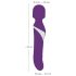 Javida Wand & Pearl - 2u1 masažer i vibrator (ljubičasta)