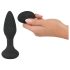 ANOS - rotirajući analni vibrator sa perlama (crni)