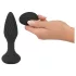 ANOS - rotirajući analni vibrator sa perlama (crni)