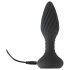 ANOS - rotirajući analni vibrator sa perlama (crni)