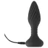 ANOS - rotirajući analni vibrator sa perlama (crni)