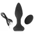 ANOS - rotirajući analni vibrator sa perlama (crni)