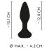 ANOS - rotirajući analni vibrator sa perlama (crni)