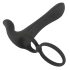Crni Velvet - 2u1 vibrator i prsten za penis (crna)