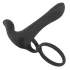 Black Velvets - bežični, 2-u-1 vibrator i prsten za penis (crni)