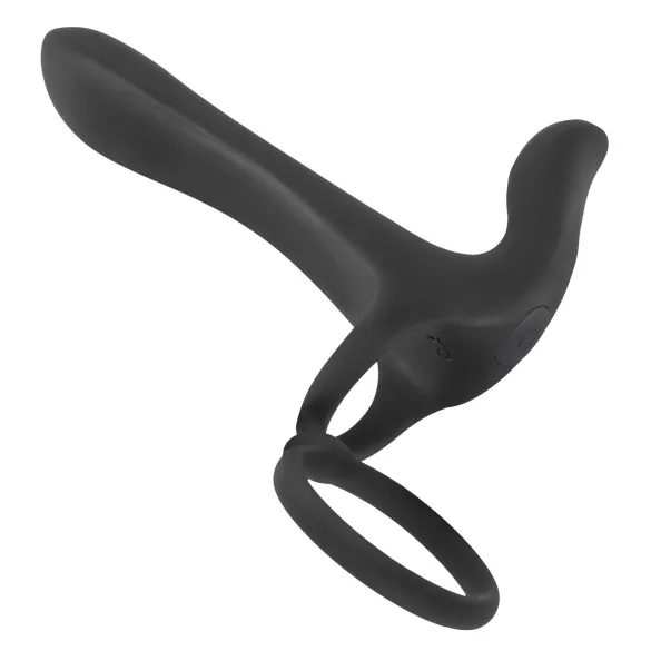 Black Velvets - bežični, 2-u-1 vibrator i prsten za penis (crni)