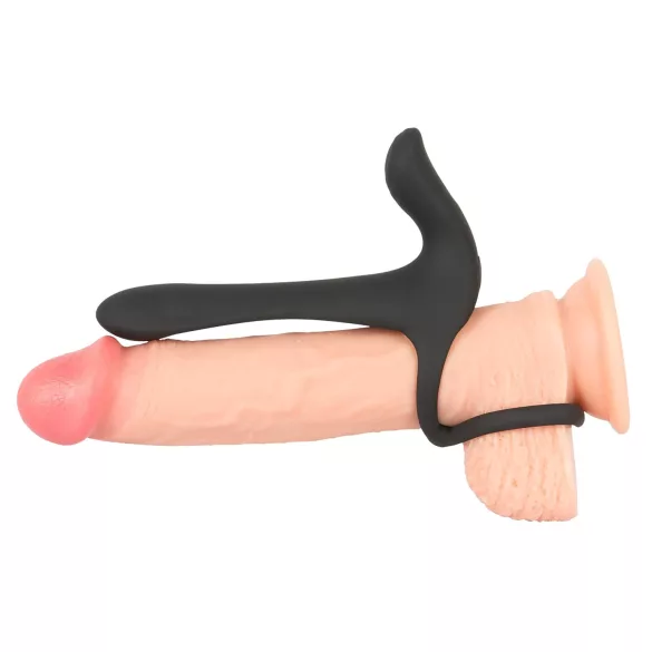 Black Velvets - bežični, 2-u-1 vibrator i prsten za penis (crni)