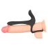 Crni Velvet - 2u1 vibrator i prsten za penis (crna)