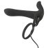 Crni Velvet - 2u1 vibrator i prsten za penis (crna)