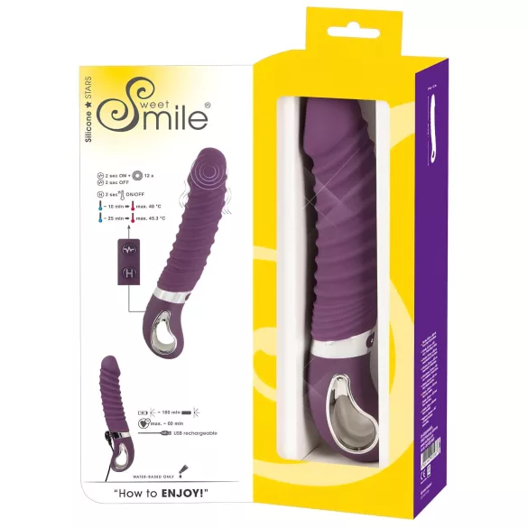 SMILE Soft - bežični, grejni vibrator (ljubičasti)