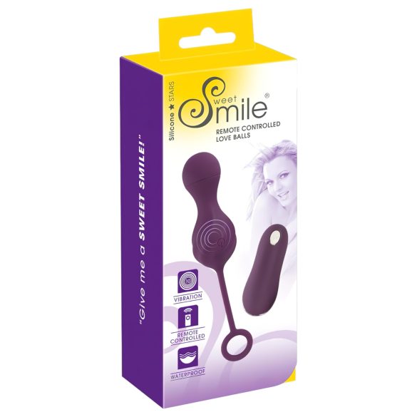 SMILE RC Ljubavne Kuglice - bežično vibrirajuće jaje sa akumulatorom (ljubičasto)