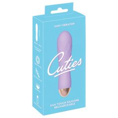   Cuties Mini - bežični vodootporni rebrasti vibrator (ljubičasti)